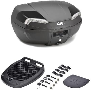 GIVI E46NT2 Monolock Topcase Motorradkoffer & Gepäck mit Befestigungsplatte inklusive Riviera Motorrad