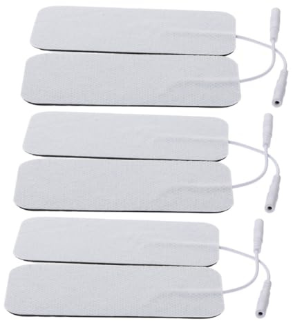 OATIPHO Parches De Fisioterapia Autoadhesivos 6 Unidades 5x10 Cm Tela No Tejida Conducción Eléctrica Para Masaje Terapia Corporal Flexible y Duradera Uso Rehabilitación