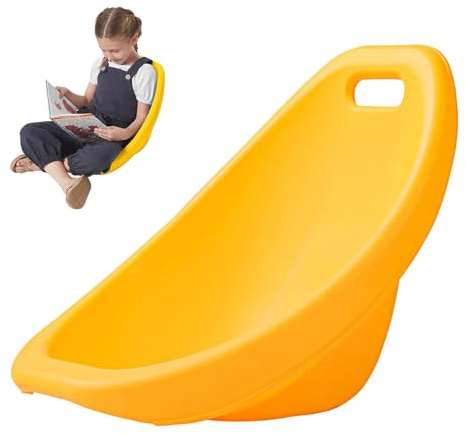 Silla mecedora para niños, diseño ergonómico de cuchara, silla apilable con soporte trasero para uso en interiores y exteriores, ligera y cómoda
