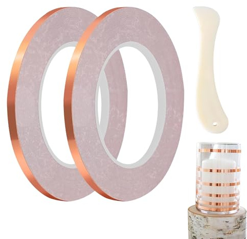 Ruban Adhésif En Feuille De Cuivre – 6 Mm, 30 M, Bande Adhésive Conductrice, Feuille Métallique Flexible, Ruban Double Face | De Protection Pour Le Soudage Des Vitraux, Réparations Électriques,