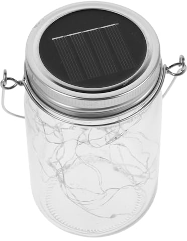 DOITOOL Solar Jar Bottle Light String, Decorative Glass Bottle Lamp Solar Powered LED, Romantic Outdoor Garden Lighting for Parties and Photo Props
