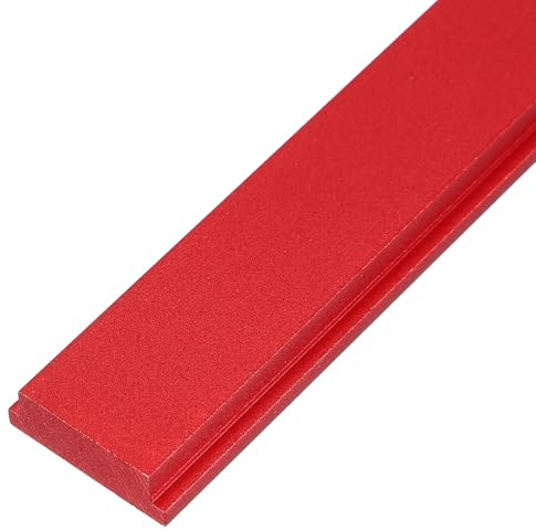 M METERXITY Carril T De Aluminio (11.8 Pulgadas/300mm, Rojo) - Corredera T Para Corredera De Inglete Ranurada En No Poroso, Aplicable A Trabajo En Madera/Herramientas/Trineo De Corte