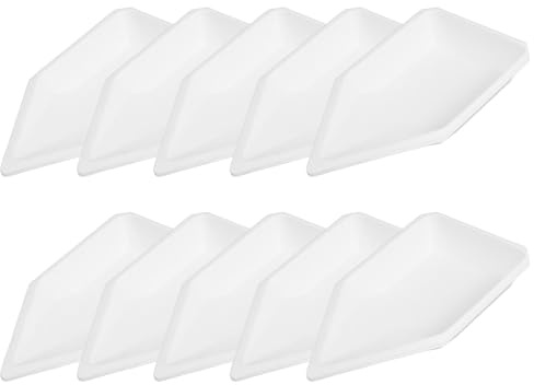 Healifty Lot de 10 Plateaux de Pesée en Plastique Grand Format Coupelles de Pesée Portables pour Laboratoire Récipients Réutilisables pour Poudres et Liquides Matériel de Chimie Précis