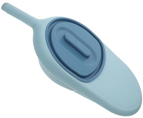 GARVALON Bassin de Lit pour Personnes Âgées avec Couvercle Anti-fuite PP Bleu Urinoir Femme Sécurisé et Facile à Nettoyer Accessoire Hygiène pour Patients Alités