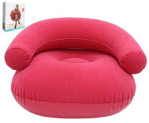 Liakyunf Aufblasbarer Sessel Luftsessel,Bezogene Bequem Loungemöbel,Aufblasbare Couch | Für Camping Garten Pool Wohnzimmer Schlafzimmer Reisen