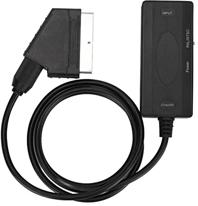 Bewinner Convertitore a SCART Adattatore AV Full HD 720P 1080P per Monitor HDTV Proiettore, Convertitore SCART con Supporto NTSC PAL per TV Lettore DVD STB