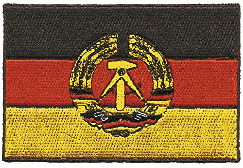 AUFNÄHER DDR-Flagge - 04380 - Gr. 9,5cm x 6,5cm - Patches Stick Applikation