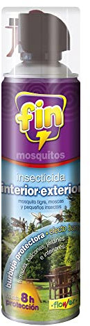Flower Insecticida en Aerosol 650cc | Spray Efecto Barrera 8h contra Mosquitos y Moscas | Uso Interior y Exterior | Ideal para Hogar y Jardín | Insecticida Voladores