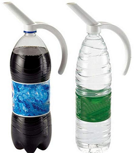 Ogquaton Poignée de boisson en bouteille en plastique Soda Coke Drinkeware Bec verseur Bouteille Blanc Pratique et pratique