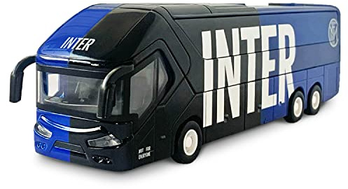 Mondo Motors - Pullman F.C. Internazionale Milano - modellino giocattolo - Bus con retrocarica frizione pull back - Colore Nero Azzurro - 51214