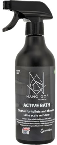 NANO GO Active Bathroom Cleaner 500ml – Powerful Nano Silver Formula for Deep Cleaning Toilet, Sink, Shower & Tiles | Antibacterial & Limescale Remover Spray