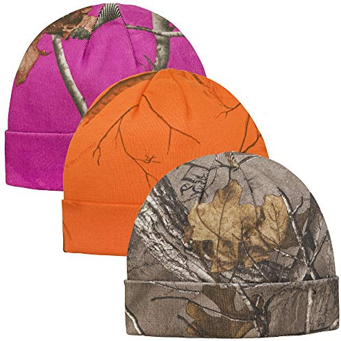 Mega Fishing Pinewood Realtree Camou Strickmütze Wintermütze - Outdoor Jagd Angel Freizeit Mütze/Signalmütze