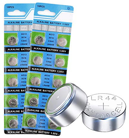 Cotchear 20 Pack AG13 LR44 357A S76E G13 Alkailine Button Cell Battery Batteries1.5V Button Coin Batteries