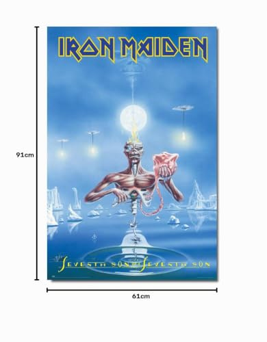 Grupo Erik Heavy Metal Poster - Iron Maiden Poster Seventh Son of a Seventh Son - Deko Wohnzimmer oder Deko Schlafzimmer - Deko Wohnzimmer - Größe : 61 x 91 - Offizielle Lizenz | Poster Deko Wohnzimmer oder Deko Schlafzimmer - Deko Zimmer - Größe 61 x 91 - Offizielle Lizenz