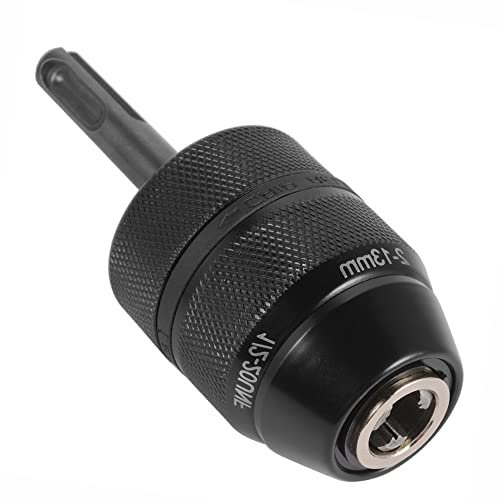 Treki Treki Portabrocas sin Llave con Mandril Adaptador 1/2-20UNF SDS Varilla Plus Portabrocas de Cierre Rápido 2-13mm para Broca de Taladro y Taladradora