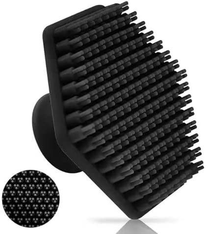 Silicone Face Scrubber Body Scrubber Face Scrub Brush Silicone for Shower Easy Grip Brush for All Kinds of Skins-Easy to Use and Clean (Black)