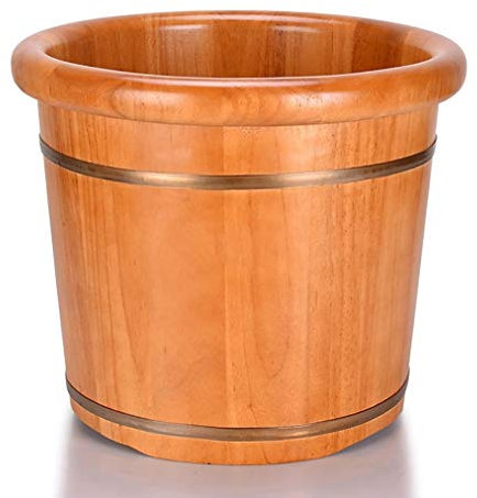 SilteD Eimer für Fußbad, Sauna-Zubehör, Sauna-Eimer, Wassereimer, handgefertigte Fußbadewannen aus Holz, Fußentspannungsfass Present