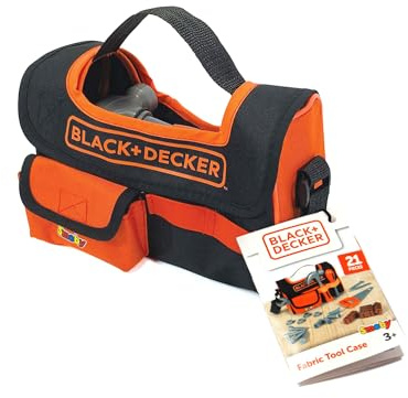 Smoby - Black+Decker - Fabric Toolbox - DIY Toy for Kids - 4 Tools and Various Accessories - From 3 Years Old