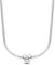 PANDORA Moments Schlangen-Gliederarmband mit Herzverschluss aus Sterling Silber, kompatibel Moments Kollektion, Länge: 45cm, 393091C00-45