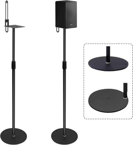 Gekufa Lautsprecherständer, 2 Stück, kompatibel mit Samsung und Sony, höhenverstellbar von 73,7 cm bis 139,7 cm, für Lautsprecher bis zu 5 kg