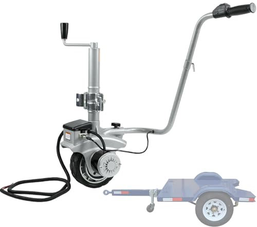 Elektrisches Stützrad for Anhänger, 12 V, 350 W, automatische Bremse, Caravan-Motor, automatische Bremse, Anhänger-Mover, maximale Fahrzeuglast 5000 Pfund, Wohnmobil-Boots-Camper-Mover, Dolly-Teile