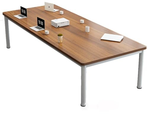 HOLGVE Kleiner Besprechungstisch, Kombinierbarer Konferenztisch, Schulungsseminartisch mit Metallrahmen, Computertisch aus Holz, for 4 Personen(47.2x31.4in/120x80cm)