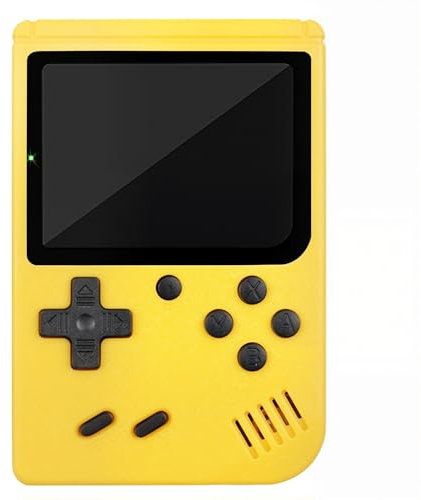 NHQZ Console de Jeu Portable,Console Retrogaming,Console Portable Gaming,avec 500 Classique Jeux,Console Retro Portable,Mini Console pour Enfants et Adultes,Grand Cadeau pour les Enfants (Jaune)