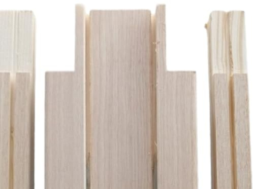 Kit Telaio | Porta Scorrevole | 1 o 2 Ante | Finiture Grezze | Legno Pregiato (Porta scorrevole ad 1 anta tanganica)