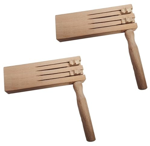Kids Percussion Wooden Castanet Toy Spinner Rattle Acoustic Board Educational Toy Wooden Ratchet Noise Maker Mexican Matraka Traditional Matra Instrument Ratchet Musical Instrument