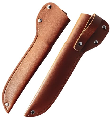 COOLHIYA 2 piezas Funda Protectora de Cuero para Cuchillo Portátil Cubierta Compacta para Cocina de Diseño Resistente y Seguro para Mantener Filo y Facilitar Almacenamiento Color Aleatorio