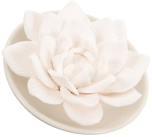 Veemoon Stone Passive Aromatherapy Diffuser for Car and Home Plaster Flower Scent Diffuser White Butterfly and Design for Small Rooms