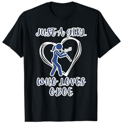 Just A Girl Who Loves Oboe Music Carino Marching Band Stagione Maglietta