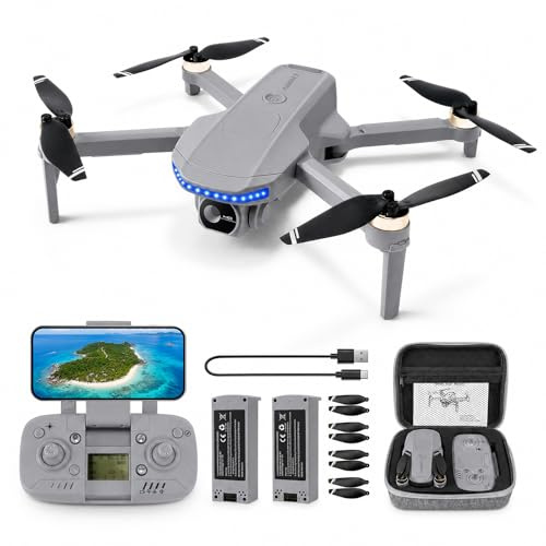 GPS Drohne mit Kamera 4K für Erwachsene,unter 249g, Max 60 Minuten Flugzeit, 5G Übertragung,Bürstenlosem Motor, Auto Rückkehr&Folgen, Leichte und Faltbare Drohne für Anfänger