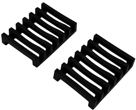 Zhcwldmi 2er‑Set Seifenschale Silikon – Seifenhalter mit Ablauf, Seifenschale & Seifenablage Waschbecken, rutschfeste Seifen Ablage (Schwarz)