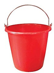 Aluminium et Plastique - Seau 12 L rouge - S12R