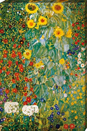 1art1 Gustav Klimt Poster Bauerngarten Mit Sonnenblumen, 1905-06 Bilder Leinwand-Bild Auf Keilrahmen | XXL-Wandbild Poster Kunstdruck Als Leinwandbild 120x80 cm