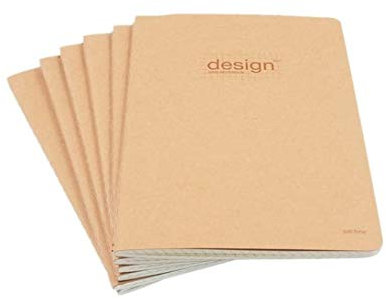 RayLineDo® 80 Seiten A5 5MM quadratisches Raster Format Engineering Notizbuch Projekt Ring Notizbuch Gewindebindung Soft Cover Science Journal Kraftbraun - 6Pack