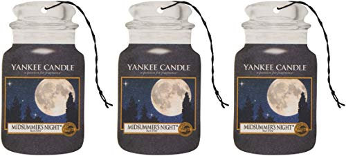 Yankee Candle Car Jar Scented Air Freshener | Midsummer’s Night | 3 Count