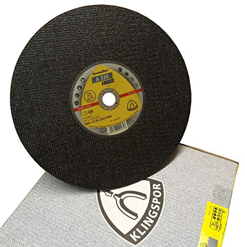 350 x 2.5 x 25.4mm Professional Metal Cutting Chop Saw Blade/Disc (Pack of 10)