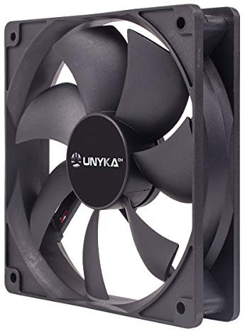 Fan d'ordinateur Unykach 120 mm, 51800, PC de Base de Base, 2000 TR/Min, 4 épingles, 7 Lames, silencieuse