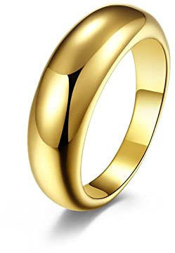 Stfery Goldring Gr??E 60, Freundschaftsringe Beste Freundinnen Bogen Glänzend Modeschmuck Geschenk