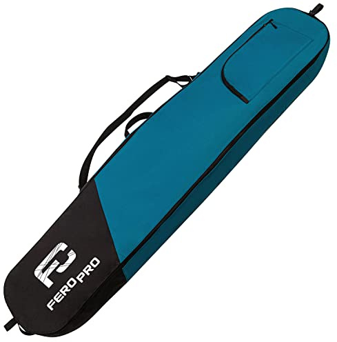 Ferocity Premium snowboardväska Board Bag snowboardbag skydd 170 cm tillverkad av vattentät polyester med bärrem och axelrem mörkblå blå mörk marinblå [051]