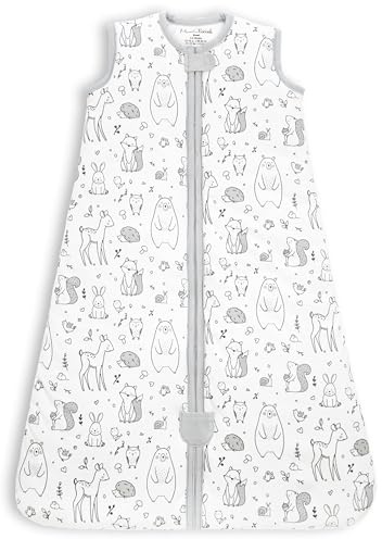 Mama Cheetah Sovpåse för bebis, 2.5 TOG, sovsäck för vinter, sovsäck med 2-vägsdragkedja, ekologisk bomull, swaddle, bärbar övergångsfilt för pojke, flicka, spädbarn, småbarn, 24–48 månader, 1-pack