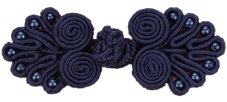 10 Paar Chinesische Knoten Froschknöpfe Verschluss Nähen Verschlüsse, | Chinesische Verschlussknöpfe,für Pullover Mäntel Schal Cardigan,Cheongsam,Tang,Anzug,Kostüme Outfit,Dunkelblau