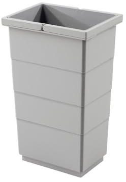 Hailo Inneneimer 1122229 | 10 Liter Kunststoff hellgrau | Mülleimer 156 x 226 x 362 mm mit Doppelhenkel | Ersatz-Inneneimer für Abfallsammler | Abfallbehälter für Küche Einbau-Mülleimer