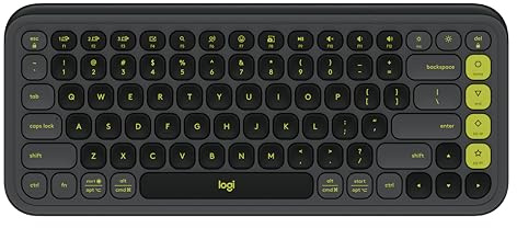 Logitech POP ICON KEYS teclado inalámbrico Bluetooth, escritura cómoda, teclas programables, cambio fácil entre hasta 3 dispositivos, para portátil, tablet, PC, Disposición QWERTY Español - Grafito