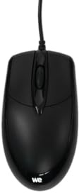 WE Souris Filaire Optique 1200DPI,ambidextre, Connexion USB, Longueur câble 1.8m, Grande Taille 117 * 62 * 38mm, Noire