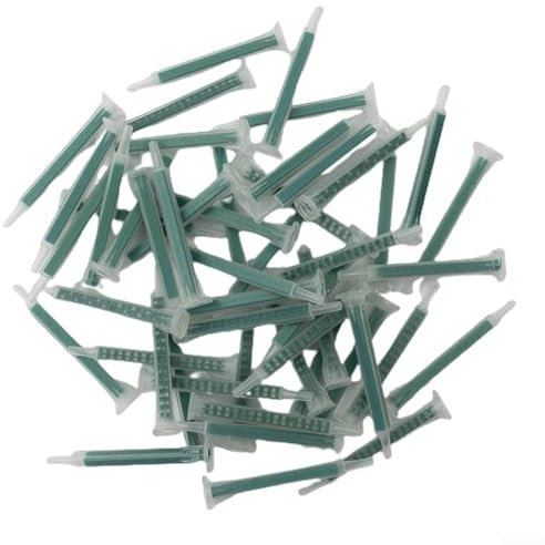 Zilimontt 50 pezzi tubo di miscelazione, FMA6-16 baionetta AB ugelli miscelatore quadrato per resina epossidica colla erogazione 83 mm lunghezza 16 nodi applicatore di grado industriale