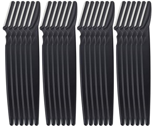 Dermaplaning Gesichtsrasierer Set, Gesichtshaarentfernungswerkzeug, 24 Stück, Schwarz