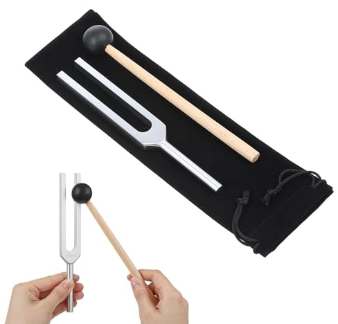 528 Hz Tuning Fork for Healing Set Aluminum Alloy 528 Hz Tuning Fork with Hammer Wipe Storage Bag Tunings Forks for Healing Relaxation DNA Repair Chakra Balance